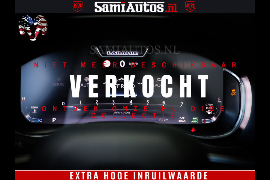 Dodge Ram 1500 Night Premium | Full Option | De Meest Luxe Pick-Up in zijn Klasse | Comfortabele Dubbele Cabine met Royale 5 Zitplaatsen | BPM vrij | Nu Leverbaar uit Voorraad | Voorraad Nr 2283 - 3326