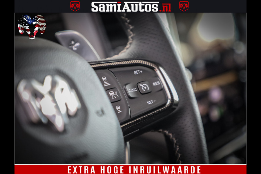 Dodge Ram 1500 GT EDITION | TRX PACK | VIRTUAL COCKPIT | HEAD-UP | ADAPTIVE CRUISE | 360 CAMERA | 5.7 HEMI V8 402PK | 4X4 | Comfortabele Dubbele Cabine met Royale 5 Zitplaatsen | BPM vrij | Nu Leverbaar uit Voorraad | Voorraad Nr 2437