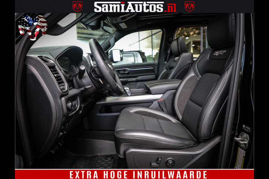 Dodge Ram 1500 GT EDITION | TRX PACK | VIRTUAL COCKPIT | HEAD-UP | ADAPTIVE CRUISE | 360 CAMERA | 5.7 HEMI V8 402PK | 4X4 | Comfortabele Dubbele Cabine met Royale 5 Zitplaatsen | BPM vrij | Nu Leverbaar uit Voorraad | Voorraad Nr 2437