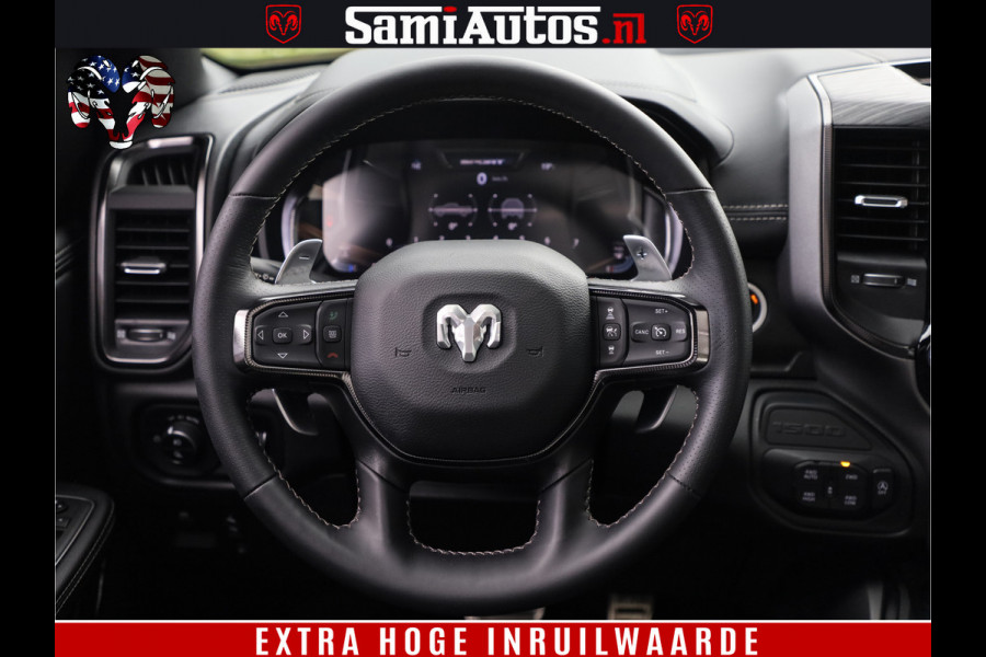 Dodge Ram 1500 GT EDITION | TRX PACK | VIRTUAL COCKPIT | HEAD-UP | ADAPTIVE CRUISE | 360 CAMERA | 5.7 HEMI V8 402PK | 4X4 | Comfortabele Dubbele Cabine met Royale 5 Zitplaatsen | BPM vrij | Nu Leverbaar uit Voorraad | Voorraad Nr 2437