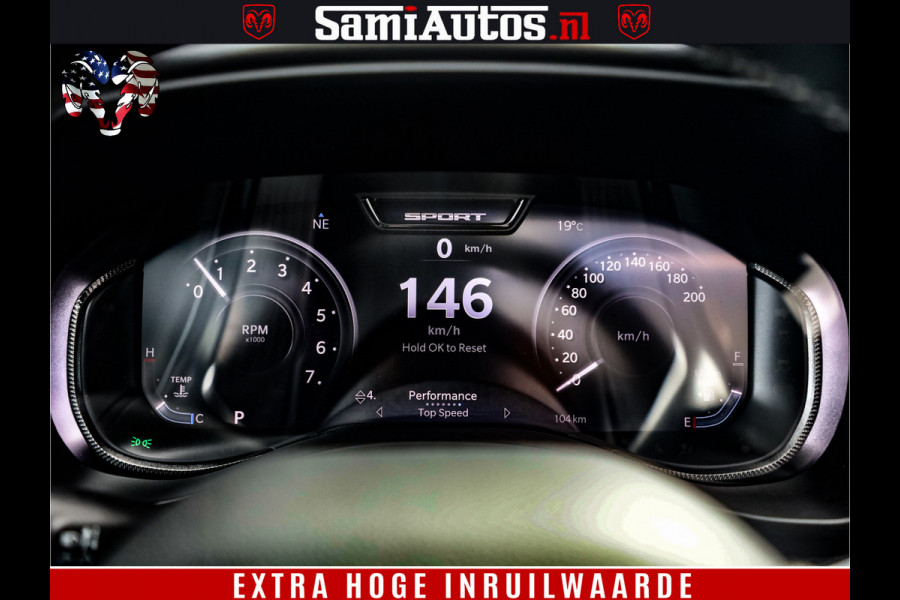Dodge Ram 1500 GT EDITION | TRX PACK | VIRTUAL COCKPIT | HEAD-UP | ADAPTIVE CRUISE | 360 CAMERA | 5.7 HEMI V8 402PK | 4X4 | Comfortabele Dubbele Cabine met Royale 5 Zitplaatsen | BPM vrij | Nu Leverbaar uit Voorraad | Voorraad Nr 2437