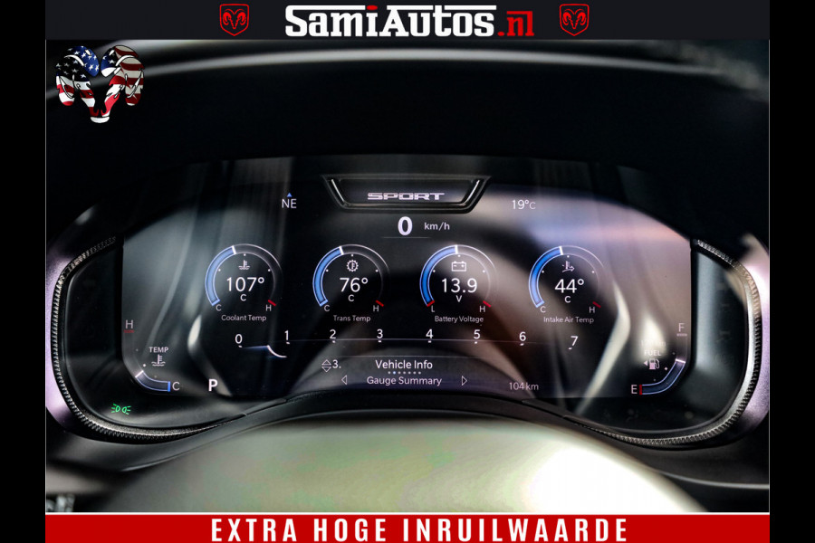 Dodge Ram 1500 GT EDITION | TRX PACK | VIRTUAL COCKPIT | HEAD-UP | ADAPTIVE CRUISE | 360 CAMERA | 5.7 HEMI V8 402PK | 4X4 | Comfortabele Dubbele Cabine met Royale 5 Zitplaatsen | BPM vrij | Nu Leverbaar uit Voorraad | Voorraad Nr 2437