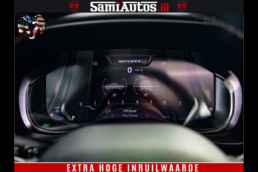 Dodge Ram 1500 GT EDITION | TRX PACK | VIRTUAL COCKPIT | HEAD-UP | ADAPTIVE CRUISE | 360 CAMERA | 5.7 HEMI V8 402PK | 4X4 | Comfortabele Dubbele Cabine met Royale 5 Zitplaatsen | BPM vrij | Nu Leverbaar uit Voorraad | Voorraad Nr 2437