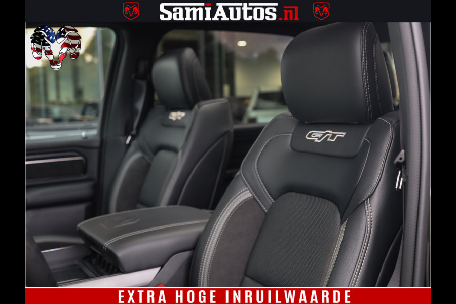 Dodge Ram 1500 GT EDITION | TRX PACK | VIRTUAL COCKPIT | HEAD-UP | ADAPTIVE CRUISE | 360 CAMERA | 5.7 HEMI V8 402PK | 4X4 | Comfortabele Dubbele Cabine met Royale 5 Zitplaatsen | BPM vrij | Nu Leverbaar uit Voorraad | Voorraad Nr 2437