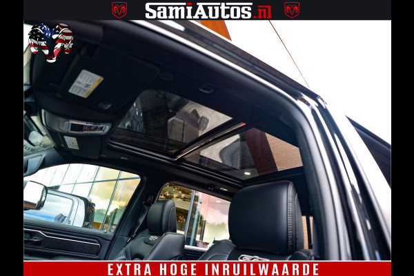 Dodge Ram 1500 GT EDITION | TRX PACK | VIRTUAL COCKPIT | HEAD-UP | ADAPTIVE CRUISE | 360 CAMERA | 5.7 HEMI V8 402PK | 4X4 | Comfortabele Dubbele Cabine met Royale 5 Zitplaatsen | BPM vrij | Nu Leverbaar uit Voorraad | Voorraad Nr 2437