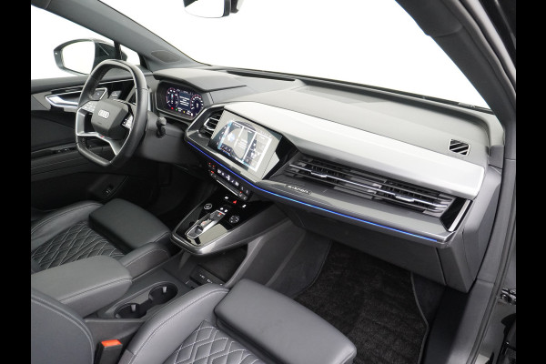 Audi Q4 e-tron 50 82kWh Quattro 300pk Competition S-Line Pano-dak Leer Matrix-Led 21" 77kWh Sonos®-Audio Warmtepomp Adaptive-Cruise HUD Head-Up Assistentie Pack Comfort-plus Pack Dynamic Pack Interieur Pack Keyless Pack Automatisch grootlicht Privacy-Glass Zeer compleet Grote Accu €75.000 nieuw