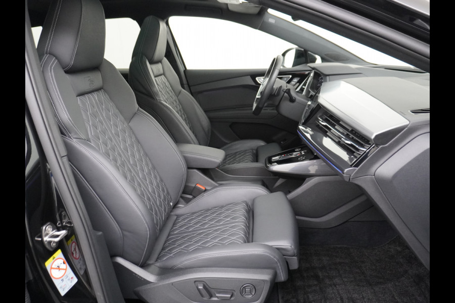 Audi Q4 e-tron 50 82kWh Quattro 300pk Competition S-Line Pano-dak Leer Matrix-Led 21" 77kWh Sonos®-Audio Warmtepomp Adaptive-Cruise HUD Head-Up Assistentie Pack Comfort-plus Pack Dynamic Pack Interieur Pack Keyless Pack Automatisch grootlicht Privacy-Glass Zeer compleet Grote Accu €75.000 nieuw