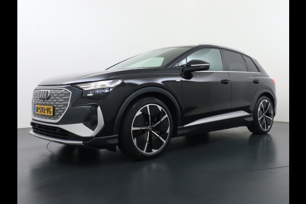 Audi Q4 e-tron 50 82kWh Quattro 300pk Competition S-Line Pano-dak Leer Matrix-Led 21" 77kWh Sonos®-Audio Warmtepomp Adaptive-Cruise HUD Head-Up Assistentie Pack Comfort-plus Pack Dynamic Pack Interieur Pack Keyless Pack Automatisch grootlicht Privacy-Glass Zeer compleet Grote Accu €75.000 nieuw
