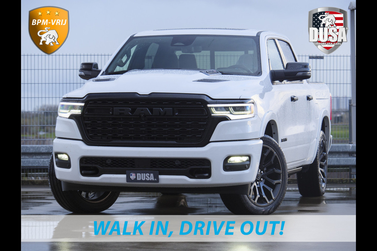 Dodge Ram | 1500 | Limited | Night | 3.0L Twin-Turbo I6 | High Output | RAMBOX | Massage stoelen | Passenger Display | RAMBOX Getoonde accessoires zijn verkrijgbaar tegen meerprijs Dodge Ram | 1500 | Limited | Night | 3.0L Twin-Turbo I6 | High Output | RAMBOX | Massage stoelen | Passenger Display | RAMBOX Getoonde accessoires zijn verkrijgbaar tegen meerprijs