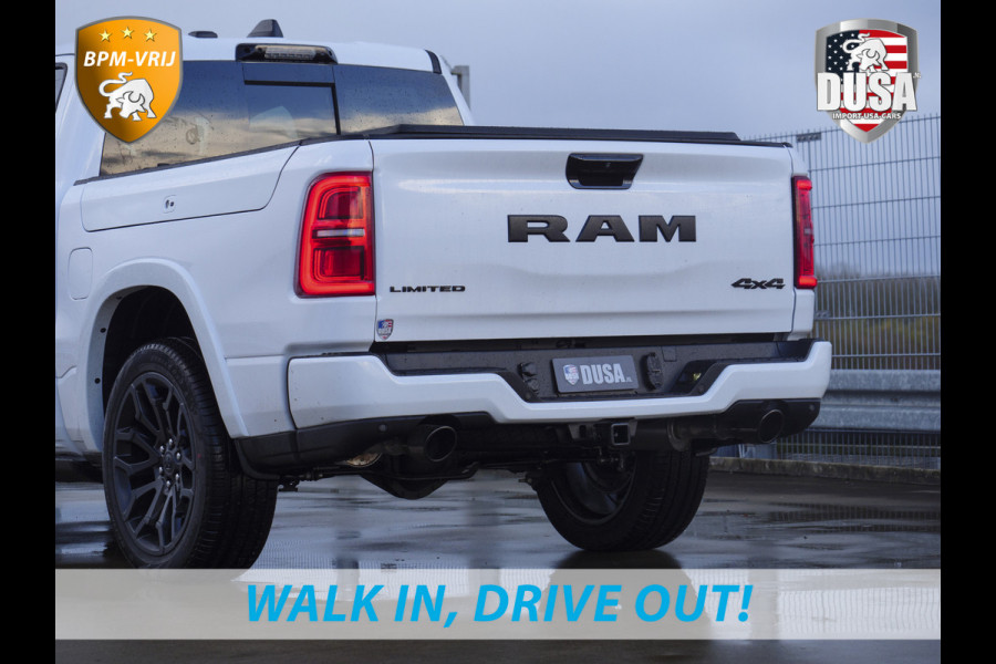 Dodge Ram | 1500 | Limited | Night | 3.0L Twin-Turbo I6 | High Output | RAMBOX | Massage stoelen | Passenger Display | RAMBOX Getoonde accessoires zijn verkrijgbaar tegen meerprijs