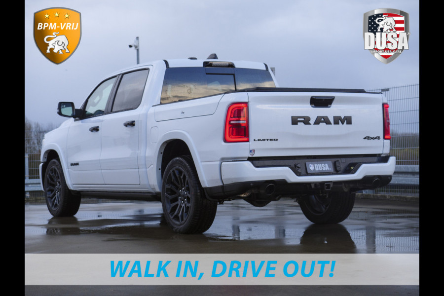 Dodge Ram | 1500 | Limited | Night | 3.0L Twin-Turbo I6 | High Output | RAMBOX | Massage stoelen | Passenger Display | RAMBOX Getoonde accessoires zijn verkrijgbaar tegen meerprijs