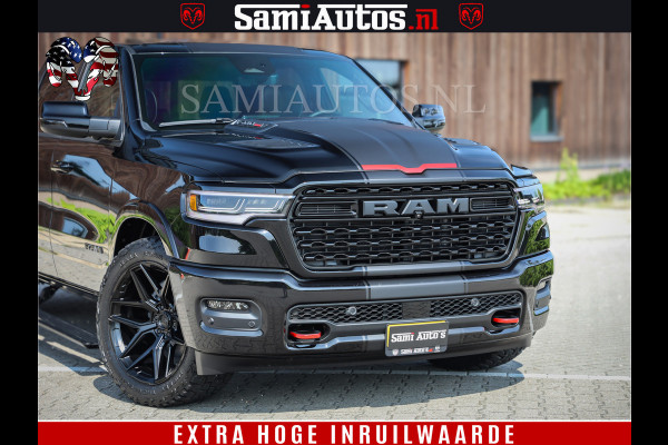 Dodge Ram 1500 Limited Night High Output 540HP 706Nm | Massage + Full Option | De Meest Luxe en Volle Pick-Up in zijn Klasse | Comfortabele Dubbele Cabine met Royale 5 Zitplaatsen | BPM vrij | Nu Leverbaar uit Voorraad | Voorraad Nr 2334 - 5409