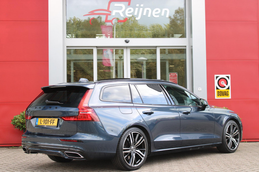 Volvo V60 2.0 B3 R-DESIGN 177PK MILD HYBRID AUTOMAAT 8 | PANORAMISCH SCHUIF/KANTELDAK | PREMIUM AUDIO BY HARMAN KARDON | 19" 5-TRIPPLE SPAAKS BLACK/DIAMAND CUT LICHTMETALEN VELGEN | BLINDSPOT INFOMATION SYSTEM (BLIS) | VERWARMDE VOORRUIT |VERWARMDE AQUABLADE RUITENWISSERBLADEN | PILOT ASSIST | APPLE CARPLAY / ANDROID AUTO | DODEHOEKDETECTIE |  ADAPTIEVE CRUISECONTROL | R-DESIGN BEKLEDING MET NAPPA LEDER I.C.M. OPEN GRID TEXTIEL | ELEKTRISCH VERSTELBARE CONTOUR STOELEN (SPORTSTOELEN) MET GEHEUGEN OP BEIDE VOORSTOELEN |VERWARMDE VOORSTOELEN EN ACHTERBANK | VERWARMD STUURWIEL | PAR