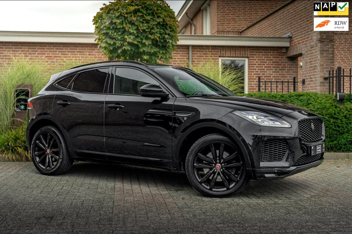 Jaguar E-Pace 2.0 P250 AWD R-Dynamic 250 PK Adaptive Pano 360 Camera Leder Trekhaak 20'' Jaguar E-Pace 2.0 P250 AWD R-Dynamic 250 PK Adaptive Pano 360 Camera Leder Trekhaak 20''
