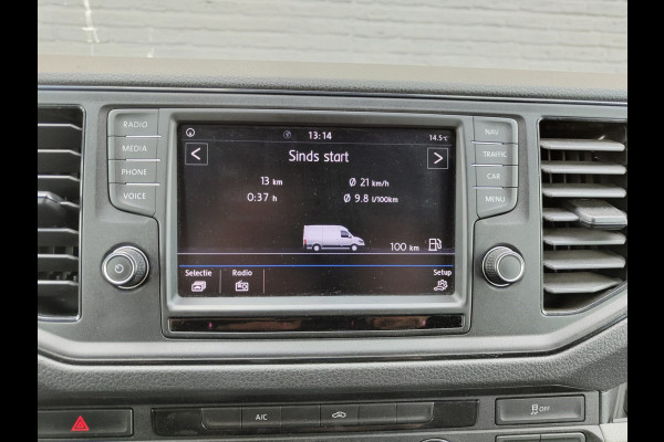 Volkswagen Crafter 30 2.0TDI L3H2 Airco Camera Navi Bluetooth EURO 6 Betonplex vloer Wandbekleding Schuifdeur Buro 2.500kg trekvermogen keurige bus!