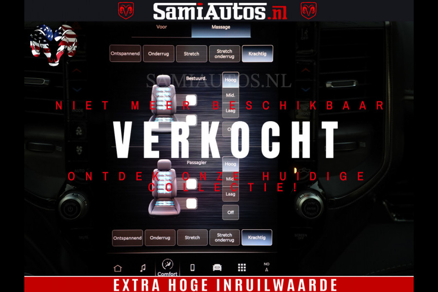 Dodge Ram 1500 Limited H.O 540HP 706Nm | Massage + Full Option | De Meest Luxe en Volle Pick-Up in zijn Klasse | Comfortabele Dubbele Cabine met Royale 5 Zitplaatsen | BPM vrij | Nu Leverbaar uit Voorraad | Voorraad Nr 2332 - 5179