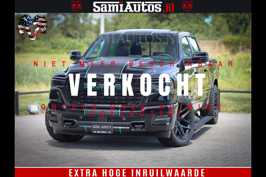 Dodge Ram 1500 Limited H.O 540HP 706Nm | Massage + Full Option | De Meest Luxe en Volle Pick-Up in zijn Klasse | Comfortabele Dubbele Cabine met Royale 5 Zitplaatsen | BPM vrij | Nu Leverbaar uit Voorraad | Voorraad Nr 2332 - 5179