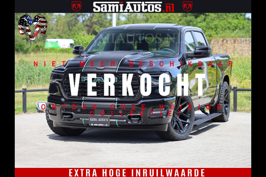 Dodge Ram 1500 Limited H.O 540HP 706Nm | Massage + Full Option | De Meest Luxe en Volle Pick-Up in zijn Klasse | Comfortabele Dubbele Cabine met Royale 5 Zitplaatsen | BPM vrij | Nu Leverbaar uit Voorraad | Voorraad Nr 2332 - 5179