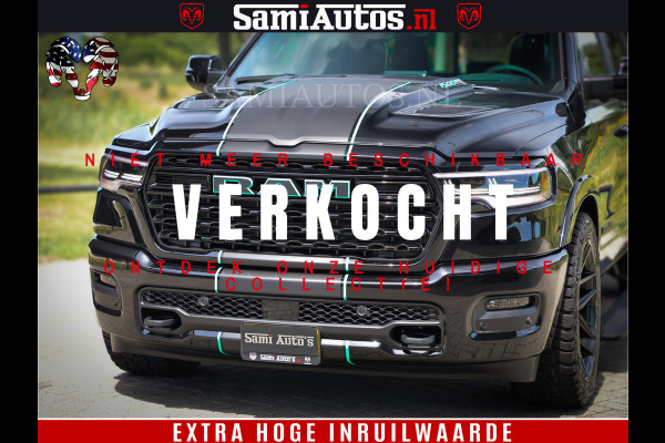 Dodge Ram 1500 Limited H.O 540HP 706Nm | Massage + Full Option | De Meest Luxe en Volle Pick-Up in zijn Klasse | Comfortabele Dubbele Cabine met Royale 5 Zitplaatsen | BPM vrij | Nu Leverbaar uit Voorraad | Voorraad Nr 2332 - 5179