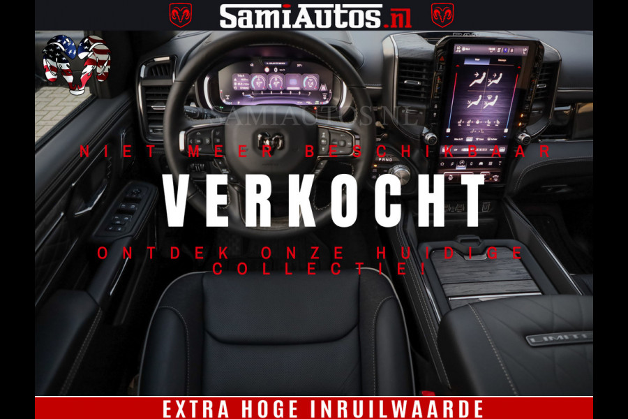 Dodge Ram 1500 Limited H.O 540HP 706Nm | Massage + Full Option | De Meest Luxe en Volle Pick-Up in zijn Klasse | Comfortabele Dubbele Cabine met Royale 5 Zitplaatsen | BPM vrij | Nu Leverbaar uit Voorraad | Voorraad Nr 2332 - 5179