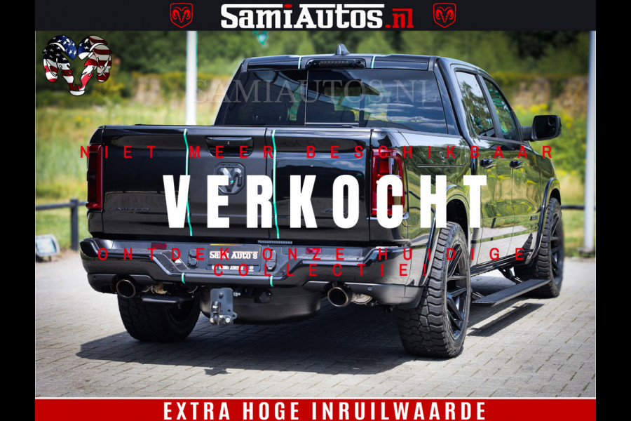 Dodge Ram 1500 Limited H.O 540HP 706Nm | Massage + Full Option | De Meest Luxe en Volle Pick-Up in zijn Klasse | Comfortabele Dubbele Cabine met Royale 5 Zitplaatsen | BPM vrij | Nu Leverbaar uit Voorraad | Voorraad Nr 2332 - 5179