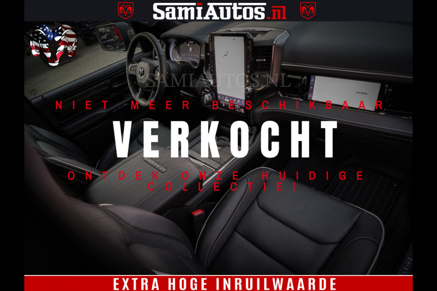 Dodge Ram 1500 Limited H.O 540HP 706Nm | Massage + Full Option | De Meest Luxe en Volle Pick-Up in zijn Klasse | Comfortabele Dubbele Cabine met Royale 5 Zitplaatsen | BPM vrij | Nu Leverbaar uit Voorraad | Voorraad Nr 2332 - 5179