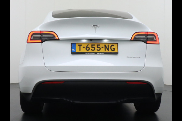 Tesla Model Y Long Range AWD 75kWh Warmtepomp  Autopilot FSD-Computer 3 Leder Pano-dak Elektr.Stuur+Stoel+Verwarmd Navi Ecc Premium Audio Keyl Camera's Elektr.AchterKlep Parkeer Assistent Sentry-Mode Privacyglas Bluetooth Dodehoek detector Connected services AMD-Ryzen Processor™ 1.600kg Trekvermogen Origineel Nederlandse Auto Garantie op Accu en Motor tot 20-01-2021 max. 192.000km