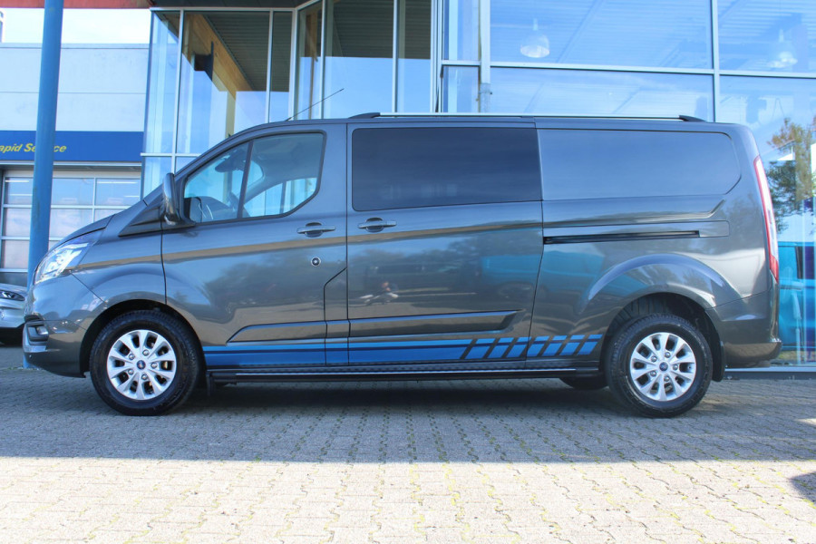 Ford Transit Custom 300 2.0 TDCI L2H1 Limited DC | Zeer Netjes! | Nieuw geleverde Ned.auto | Trekhaak | Sidesteps + roofrails| Dubbele Cabine | Cruise Control | Navigatie |
