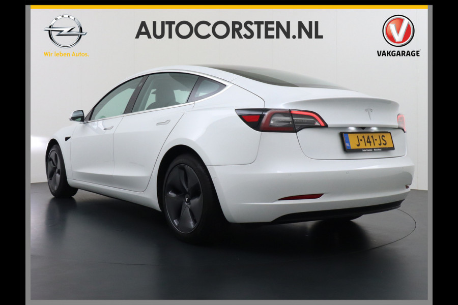 Tesla Model 3 RWD SR+ 60kWh 325PK SOH=85% LMV  AutoPilot Leder PanoDak Adaptive-Cruise Lmv Camera's Elektr.-Stuur+Stoelen+Spiegels+Geheugen+Ea Navi LED Comfortstoelen ACC DAB Voorverwarmen interieur via App Keyless via Telefoonsleutel One-Pedal-Drive Origineel Nederlandse auto tot 11kw laden thuis! 1.584kg licht!