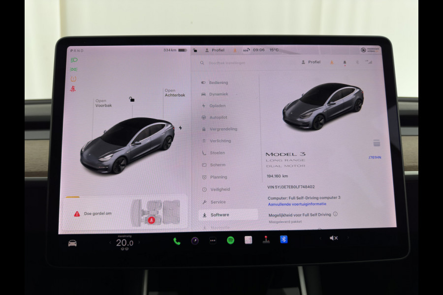 Tesla Model 3 Long Range AWD 75 kWh [ 3-Fase ] {SOH-89%} (INCL-BTW) Aut. *PANO | AUTO-PILOT | LUXURY-LEATHER | KEYLESS | FULL-LED | MEMORY-PACK | SURROUND-VIEW | DAB | CARPLAY | DIGI-COCKPIT | LANE-ASSIST | COMFORT-SEATS | TOWBAR | 18"ALU*