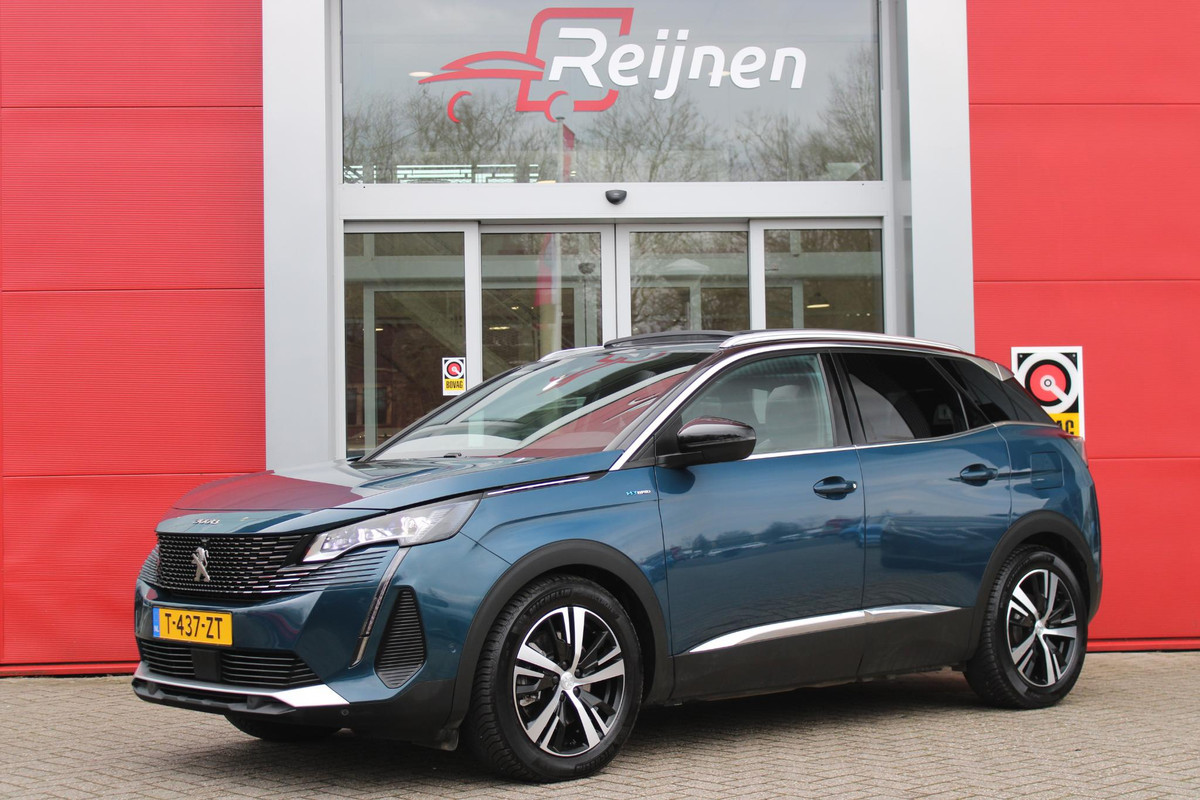 Peugeot 3008 1.6 HYbrid 225PK GT PACK BUSINESS | AFNEEMBARE TREKHAAK | COMFORT STOELEN MET MASSAGE FUNCTIE | PANORAMISCH SCHUIF/KANTEL DAK | ELEKTRISCH BEDIENBARE BESTUURDERSTOEL MET GEHEUGEN | MASSAGE FUNCTIE | STOEL VERWARMING | FOCAL AUDIO SYSTEM | AFNEEMBARE TREKHAAK | ALL SEASON BANDEN | 360° CAMERA | DRAADLOZE TELEFOONLADER | ELETRISCH BEDIENBARE ACHTERKLEP | ADAPTIVE CRUISE CONTROL | KEYLESS ENTRY/START | FULL LED KOPLAMPEN | DODEHOEK DETECTIE | APPLE CARPLAY/ANDROID AUTO |