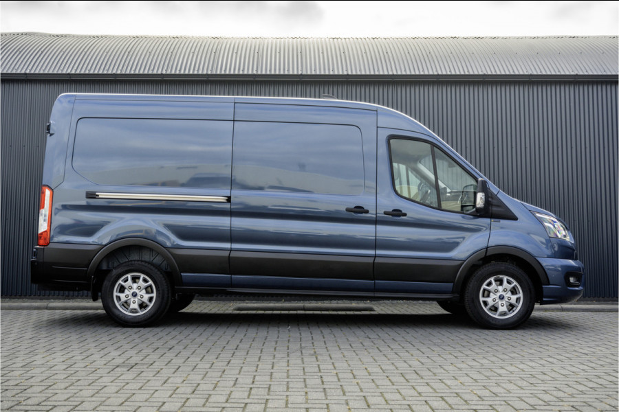 Ford Transit 350 TDCI | L3H2 | Limited | LED | Camera | 12" Display | CarPlay | Navi | Zijschuifdeur R+L | Cruise | Climate | PDC | Eco | Eur