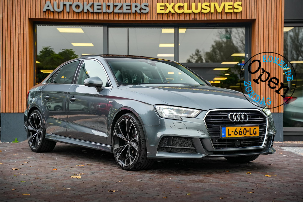 Audi A3 Limousine 1.5 TFSI CoD Sport S Line Edition Facelift Panodak Adapt cruise Stoelverw. Audi A3 Limousine 1.5 TFSI CoD Sport S Line Edition Facelift Panodak Adapt cruise Stoelverw.