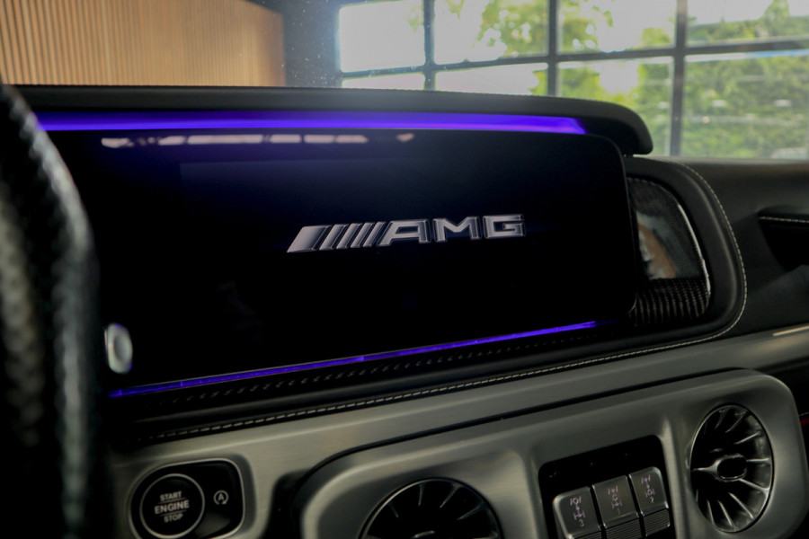 Mercedes-Benz G63 AMG Panodak Carbon Burmester Leer 360 PTS Open dak Navi Memory Stoelventilatie Stoelverwarming Climate NL auto Mercedes-Benz G63 AMG Panodak Carbon Burmester Leer 360 PTS Open dak Navi Memory Stoelventilatie Stoelverwarming Climate NL auto