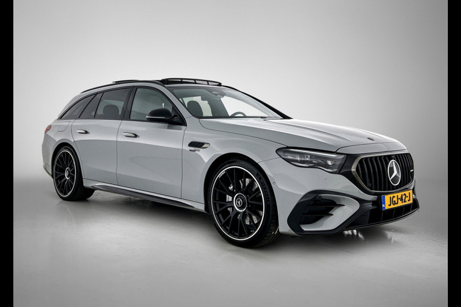 Mercedes-Benz E-Klasse Estate Mercedes-AMG 53 4MATIC+ Night Pakket 1+2 | Panorama Schuif-Kanteldak | 21 Inch AMG Velgen | Burmester® | Trekhaak | AMG Real Performance Sound. Inclusief 24 maanden MB Certified garantie voor Europa.