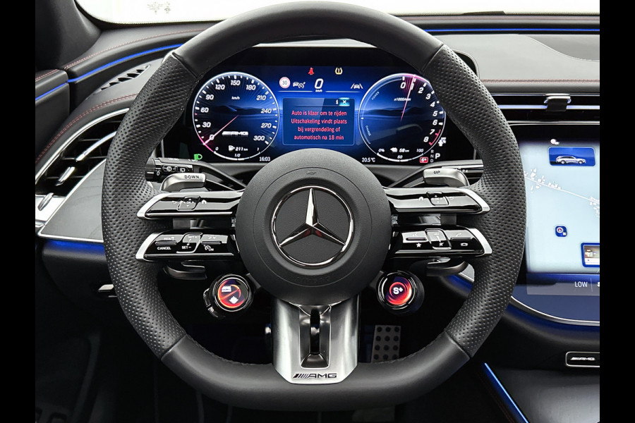 Mercedes-Benz E-Klasse Estate Mercedes-AMG 53 4MATIC+ Night Pakket 1+2 | Panorama Schuif-Kanteldak | 21 Inch AMG Velgen | Burmester® | Trekhaak | AMG Real Performance Sound. Inclusief 24 maanden MB Certified garantie voor Europa.