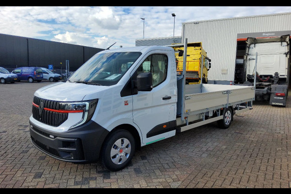 Renault Master E-TECH 87 KW FWD EL - INFRA OPEN LAADBAK 4.40 METER / TREKHAAK 2000 KG. - OPBOUW HARTOG-EST Renault Master E-TECH 87 KW FWD EL - INFRA OPEN LAADBAK 4.40 METER / TREKHAAK 2000 KG. - OPBOUW HARTOG-EST