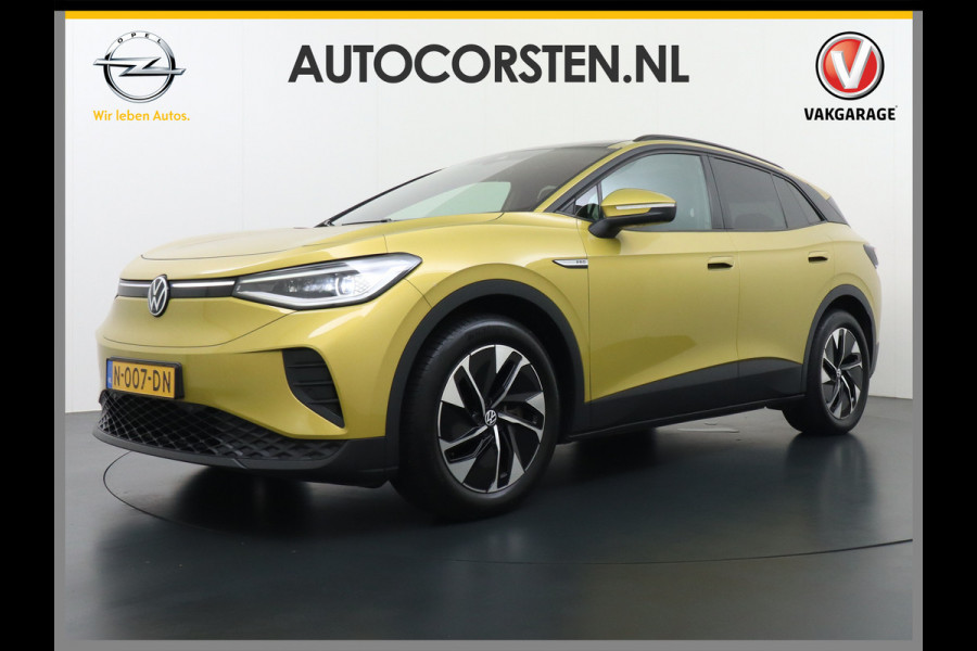 Volkswagen ID.4 Pro Max 77kWh Ergo-Active Elek. Stoelen Memory Leer/Alcantara Trekhaak Warmtepomp Panoramadak Head-Up 360°Camera Apple Carplay A Adap.Cruise Elek.Achterklep Stoel+Stuurverwarming DAB Keyless Advanced 1e Eigenaar Origineel Nederlandse Auto Zeer Compleet!