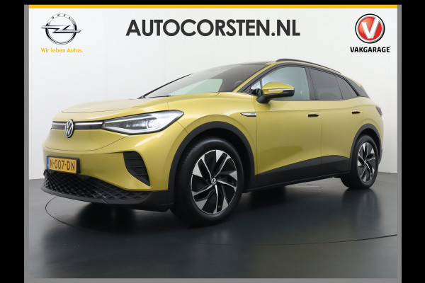 Volkswagen ID.4 Pro Max 77kWh Ergo-Active Elek. Stoelen Memory Leer/Alcantara Trekhaak Warmtepomp Panoramadak Head-Up 360°Camera Apple Carplay A Adap.Cruise Elek.Achterklep Stoel+Stuurverwarming DAB Keyless Advanced 1e Eigenaar Origineel Nederlandse Auto Zeer Compleet!
