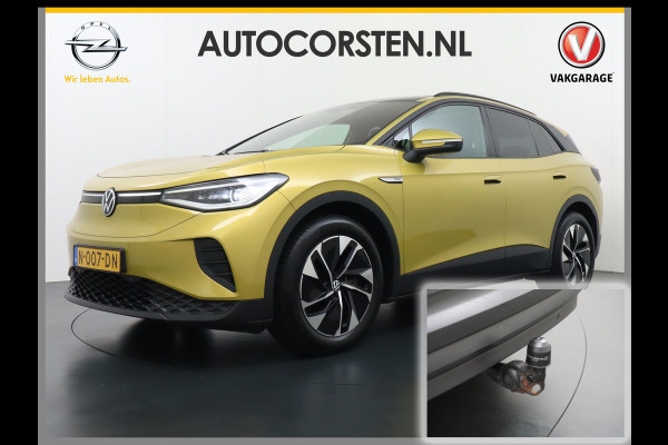 Volkswagen ID.4 Pro Max 77kWh Ergo-Active Elek. Stoelen Memory Leer/Alcantara Trekhaak Warmtepomp Panoramadak Head-Up 360°Camera Apple Carplay A Adap.Cruise Elek.Achterklep Stoel+Stuurverwarming DAB Keyless Advanced 1e Eigenaar Origineel Nederlandse Auto Zeer Compleet!