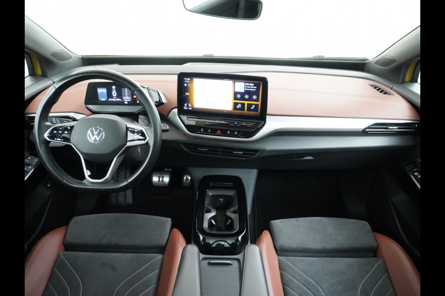 Volkswagen ID.4 Pro Max 77kWh Ergo-Active Elek. Stoelen Memory Leer/Alcantara Trekhaak Warmtepomp Panoramadak Head-Up 360°Camera Apple Carplay A Adap.Cruise Elek.Achterklep Stoel+Stuurverwarming DAB Keyless Advanced 1e Eigenaar Origineel Nederlandse Auto Zeer Compleet!