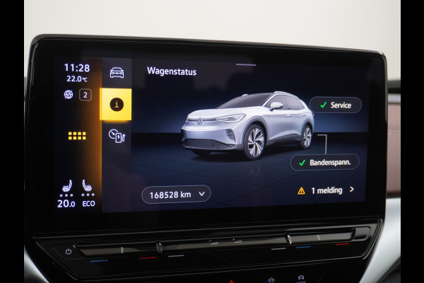 Volkswagen ID.4 Pro Max 77kWh Ergo-Active Elek. Stoelen Memory Leer/Alcantara Trekhaak Warmtepomp Panoramadak Head-Up 360°Camera Apple Carplay A Adap.Cruise Elek.Achterklep Stoel+Stuurverwarming DAB Keyless Advanced 1e Eigenaar Origineel Nederlandse Auto Zeer Compleet!
