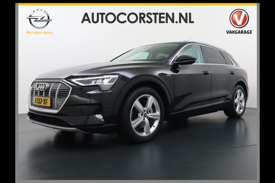 Audi e-tron 55 Quattro 95kWh 408PK Trekhaak Leder/Alcantara-Sportstoel Panoramadak Adap.Cruise Navi Ecc Stoelverwarming Business Edition Plus Luchtvering Memory Lmv Elek.Achterklep Privacy Glas Keyless 1e Eigenaar 1.800KG Trekgewicht Zeer compleet!
