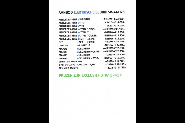 Mercedes-Benz eVito eVito Lang Airco Achteruitrijcamera PDC voor & Achter