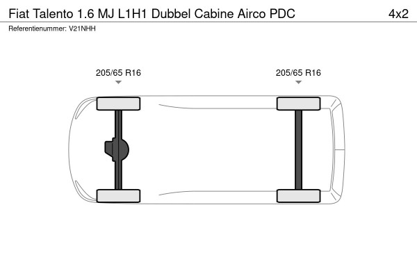 Fiat Talento 1.6 MJ L1H1 Dubbel Cabine Airco PDC