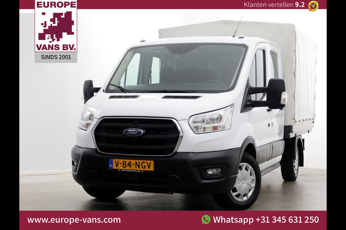 Ford Transit 2.0 TDCI 130pk L2H1 Trend D.C. Open Laadbak met huif 05-2020