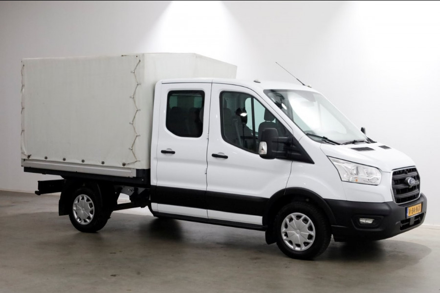 Ford Transit 2.0 TDCI 130pk L2H1 Trend D.C. Open Laadbak met huif 05-2020