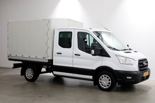 Ford Transit 2.0 TDCI 130pk L2H1 Trend D.C. Open Laadbak met huif 05-2020