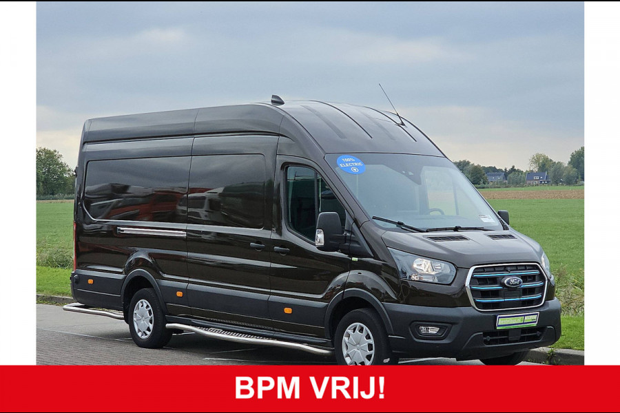 Ford E-Transit 350 L4H3 Trend 68 kWh elektrisch, airco, automaat, navi, camera, side bars, 24 dkm.