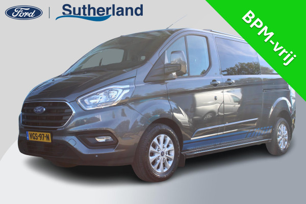 Ford Transit Custom 300 2.0 TDCI L2H1 Limited DC | Zeer Netjes! | Nieuw geleverde Ned.auto | Trekhaak | Sidesteps + roofrails| Dubbele Cabine | Cruise Control | Navigatie |